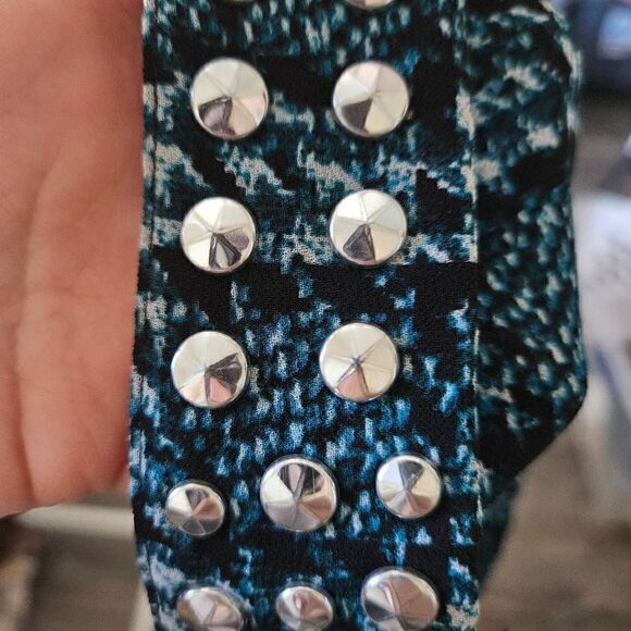 Michael Kors Sheer Embellished Button Down Shirt - Picture 4 of 7